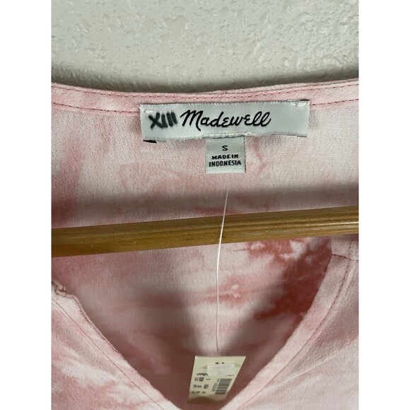 Madewell Tie Dye Ruffle Shoulder Top 100% Viscose - Picture 2 of 5
